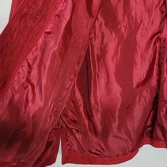 Vintage Jaclyn Smith Suede Leather Coat Jacket Women’s Size XL Red Button Up Y2K - Picture 5 of 15